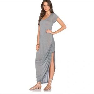 NWT Free People Short Sleeve Drape Slit Harvest Moon Maxi Dress